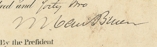 Lot 181 Martin Van Buren