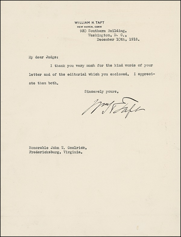 Lot 166 William H. Taft