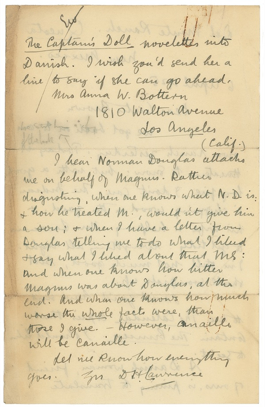 Lot 429 D. H. Lawrence