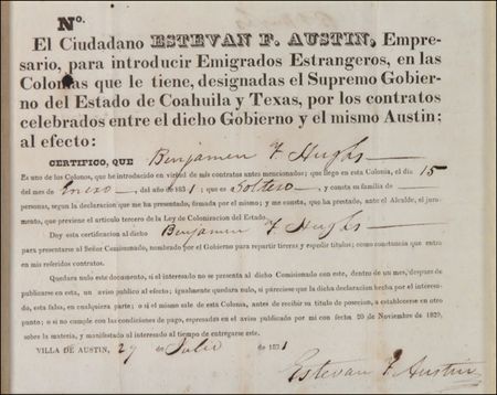 Lot #196 Stephen F. Austin - Image 2