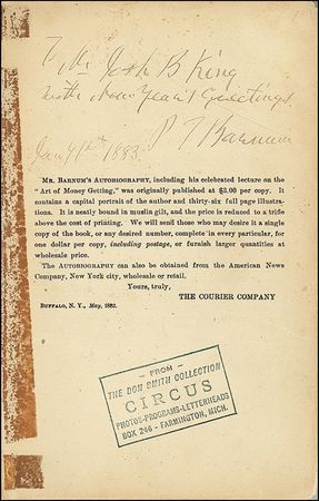 Lot #811 P. T. Barnum - Image 1