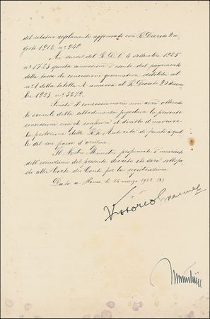 Lot #278 Benito Mussolini and Vittorio Emanuele III - Image 2