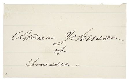 Lot #104 Andrew Johnson - Image 1