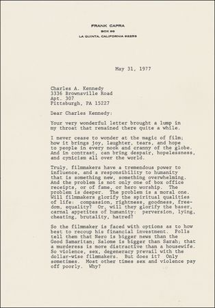 Lot #856 Frank Capra - Image 1