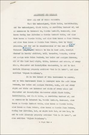 Lot #932 Clark Gable - Image 1