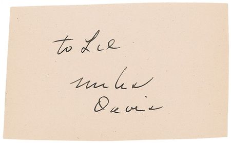 Lot #662 Charles Mingus and Miles Davis - Image 2