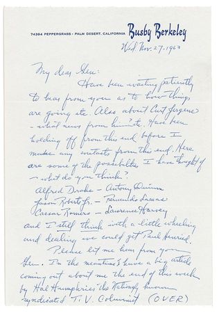 Lot #824 Busby Berkeley - Image 2