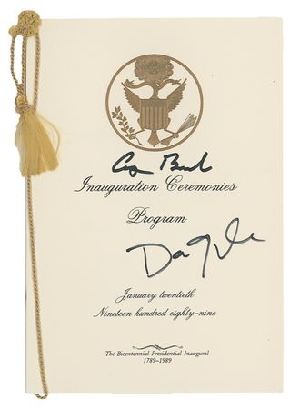 Lot #15 George Bush and Dan Quayle