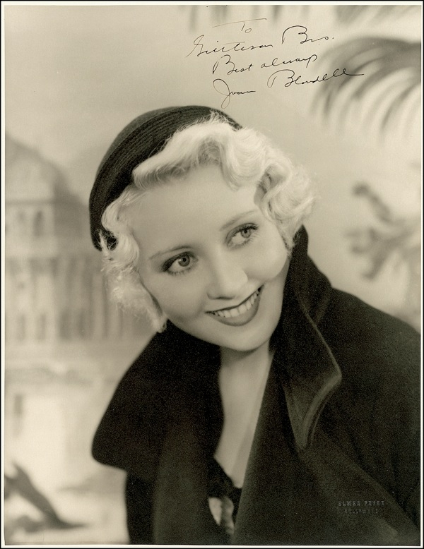 Lot 790 Joan Blondell Signed Photograph