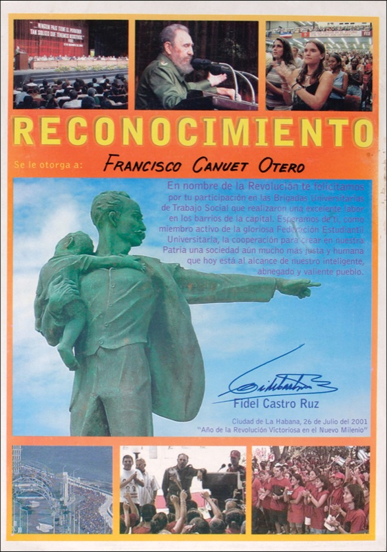 Lot 202 Fidel Castro Signed Document