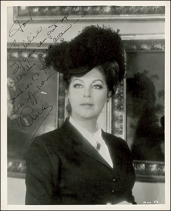 Lot 868 Ava Gardner Signed Photograph