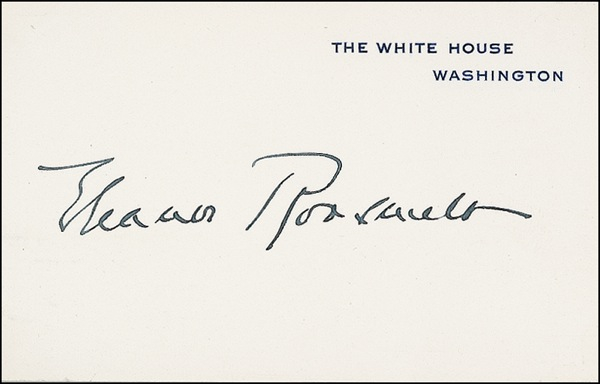Lot 126 Eleanor Roosevelt White House Card