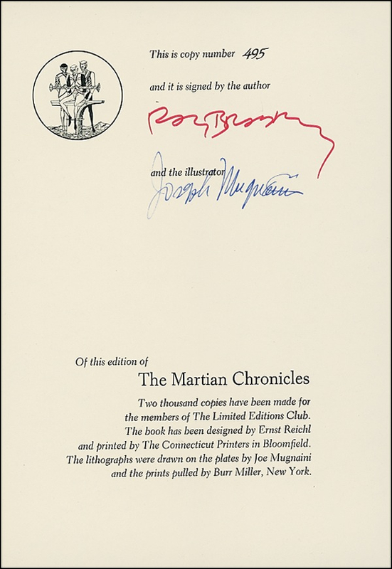 Lot 475 Ray Bradbury Book