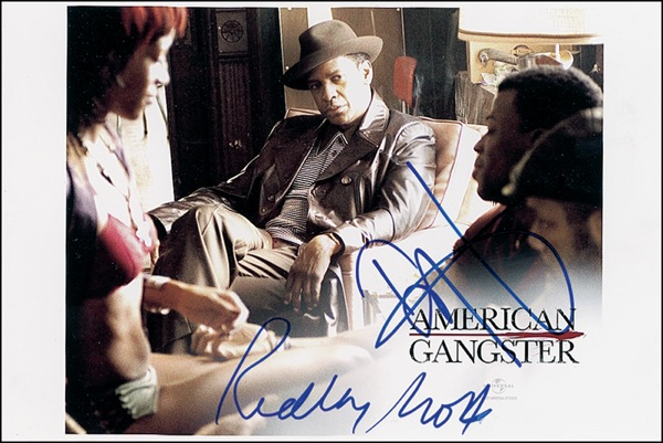 Lot 1102 Denzel Washington and Ridley Scott Signed Photograph