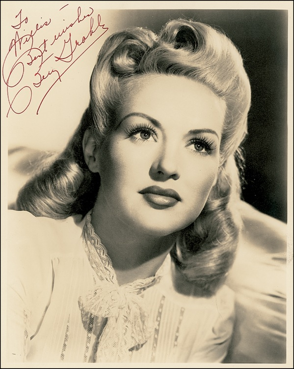 Lot 885 Betty Grable Handwritten Letter Signed