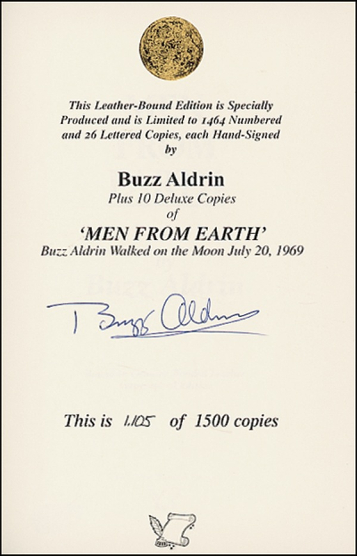 Lot 403 Buzz Aldrin Book