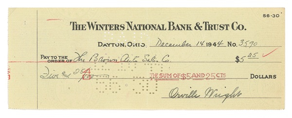 Lot 467 Orville Wright: Wheels for the aviation pioneer?