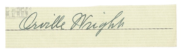Lot 466 Orville Wright Signature