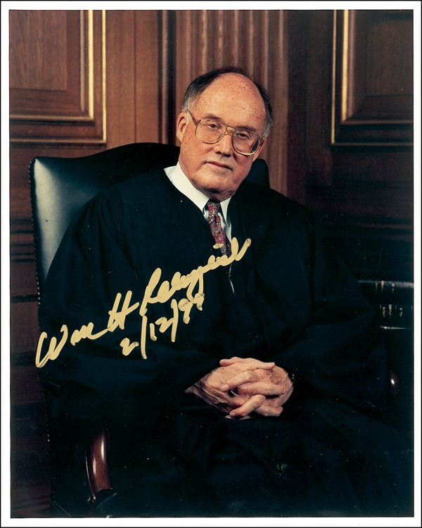 Lot 297 Supreme Court: Rehnquist, William H.: Signed during the Clinton impeachment trial