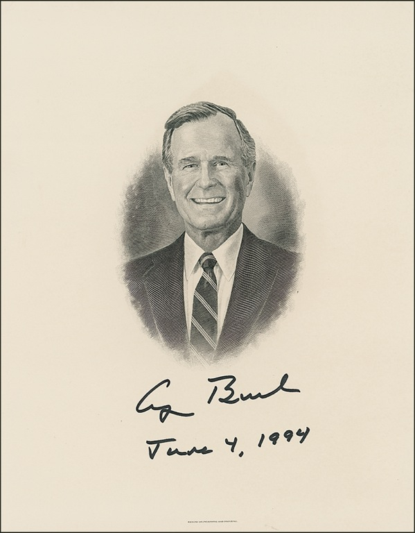 Lot 14 George Bush Engraving