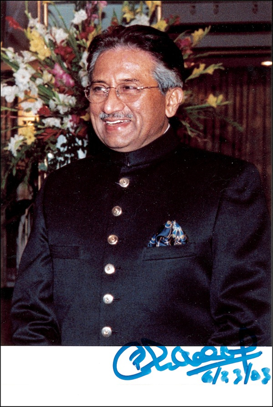 Lot 274 Pervez Musharraf Signed Photograph