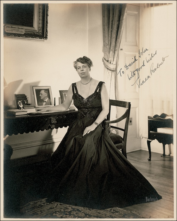 Lot 127 Eleanor Roosevelt: Scarce Eleanor Roosevelt Bachrach portrait