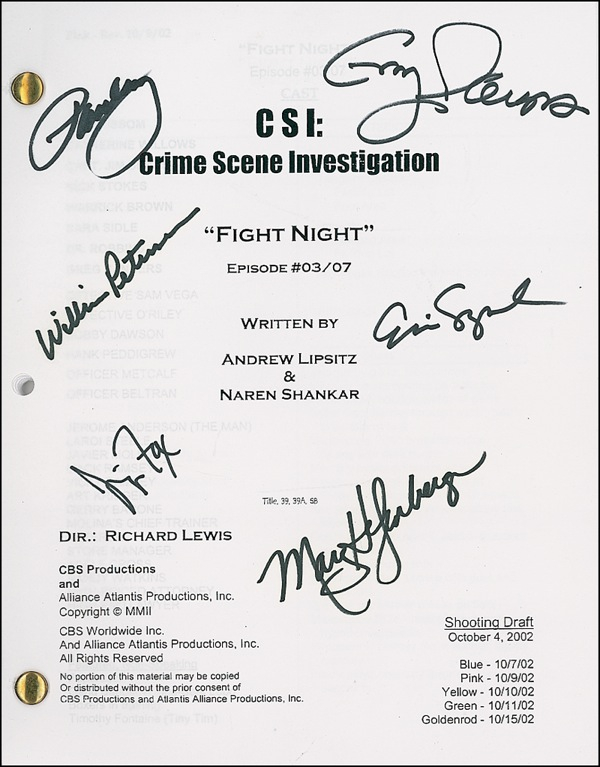 Lot 833 CSI Script