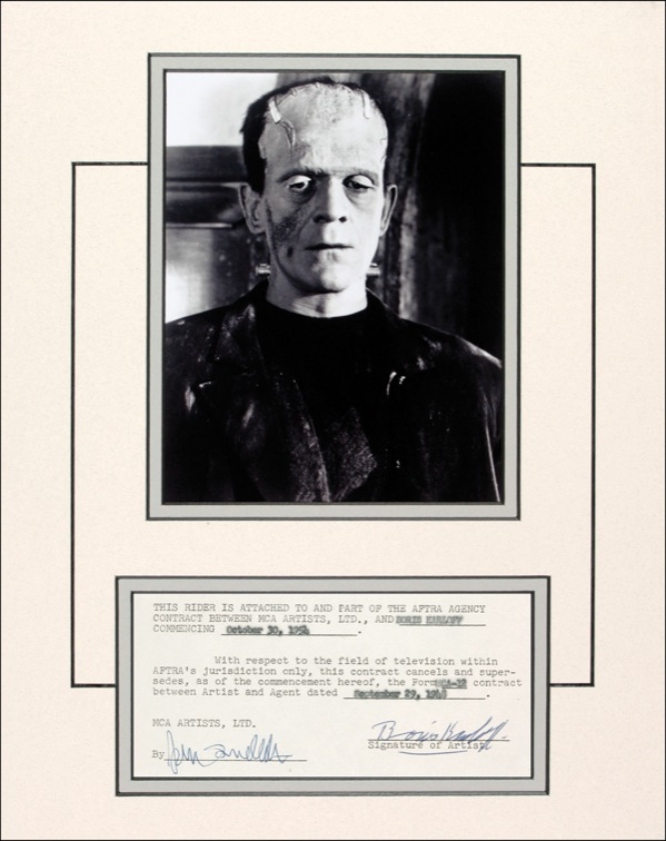 Lot 936 Boris Karloff Signed Document