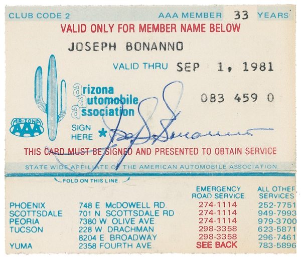 Lot 193 Joseph Bonanno Group Lot
