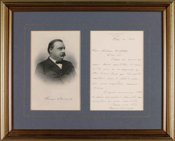 Lot 25 Grover Cleveland Handwritten Letter Signed