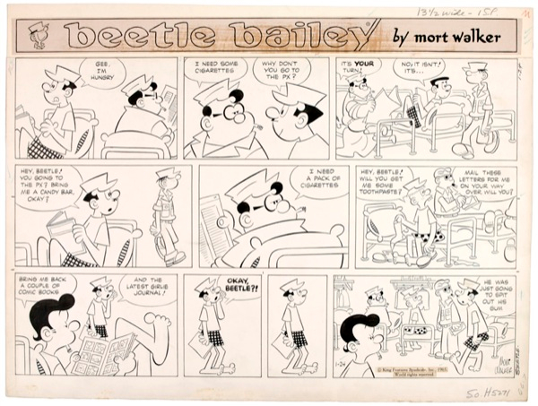 Lot 601 Mort Walker Comic Strip