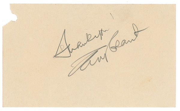Lot 887 Cary Grant Signature