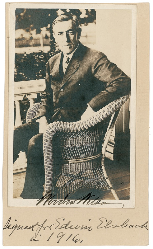 Lot 179 Woodrow Wilson Signed Photograph