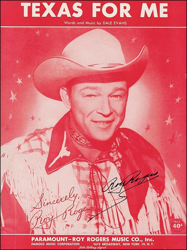 Lot 1039 Roy Rogers Sheet Music