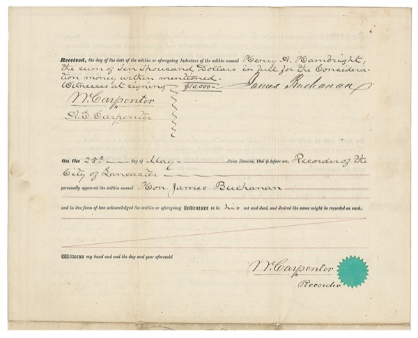 Lot 12 James Buchanan: The ex-president as real estate agent