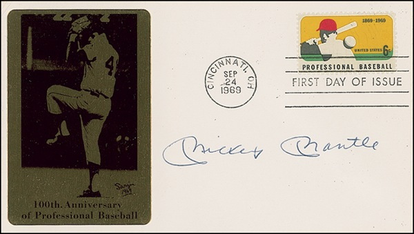 Lot 1331 Mickey Mantle First Day Cover