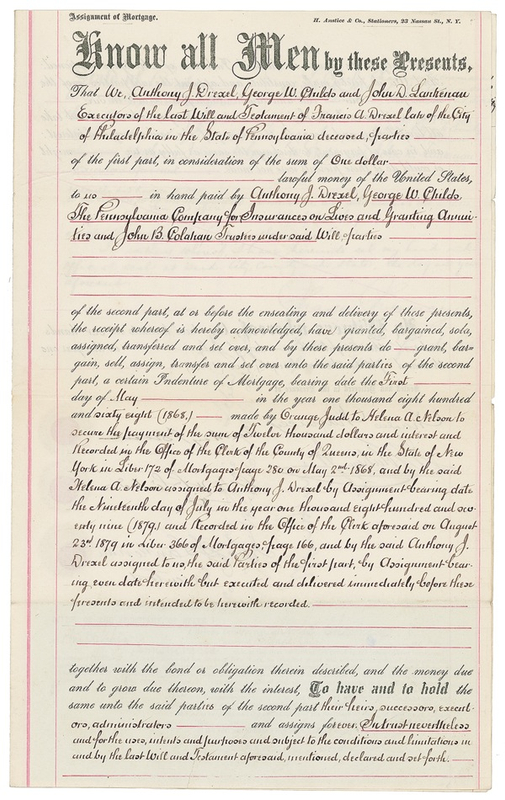Lot 218 Anthony J. Drexel: Millionaire founder of Drexel University