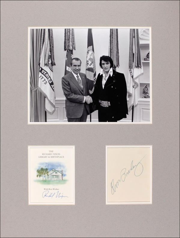 Lot 716 Elvis Presley and Richard Nixon Signature