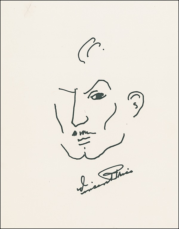 Lot 1019 Vincent Price Sketch