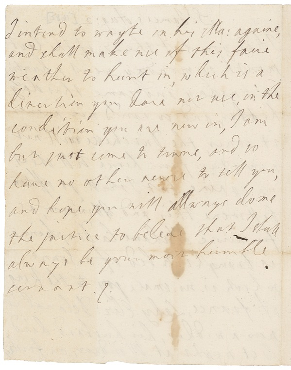 Lot 254 James II Handwritten Letter Signed