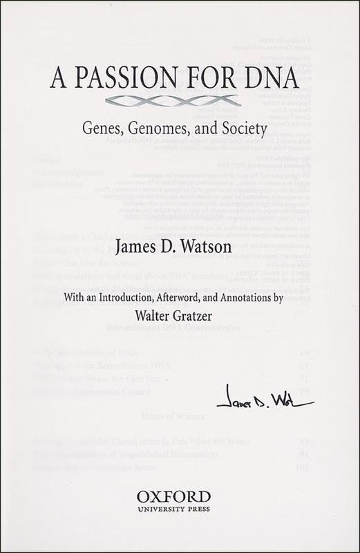 Lot 307 James D. Watson Book