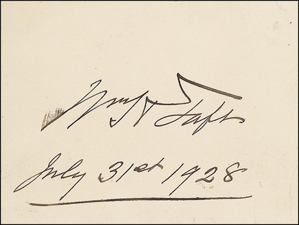 Lot 148 William H. Taft Signature