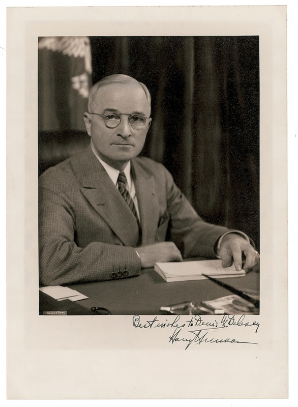 Lot 158 Harry S. Truman Signed Photograph