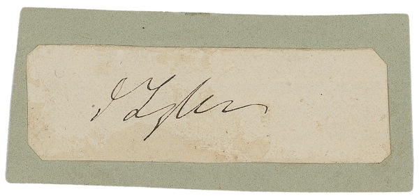 Lot 167 John Tyler Signature