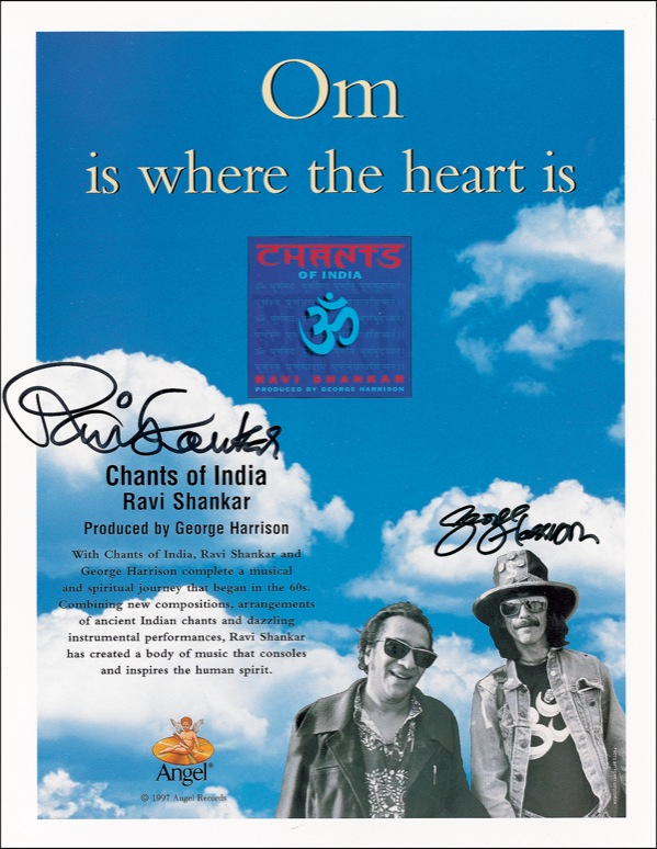 Lot 675 George Harrison and Ravi Shankar Advertisement