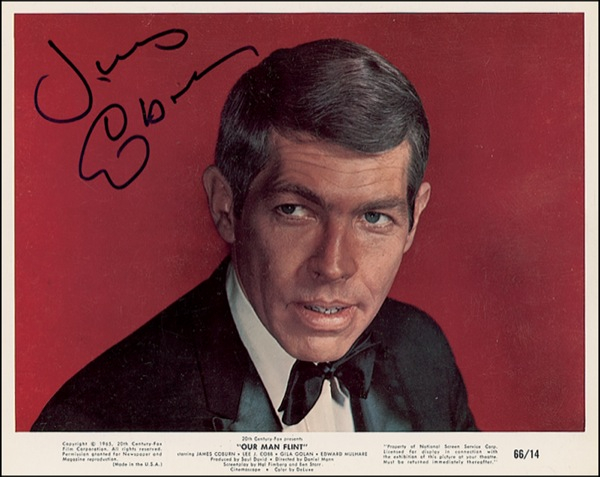 Lot 818 James Coburn Signed Photograph