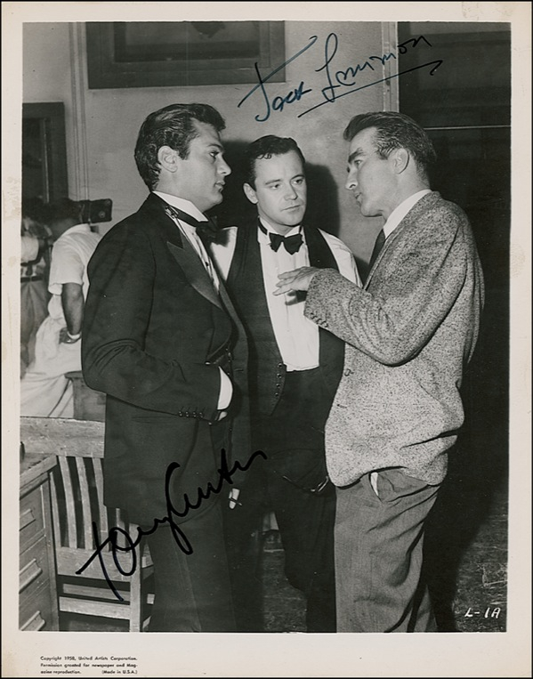Lot 972 Jack Lemmon and Tony Curtis Signed Photograph