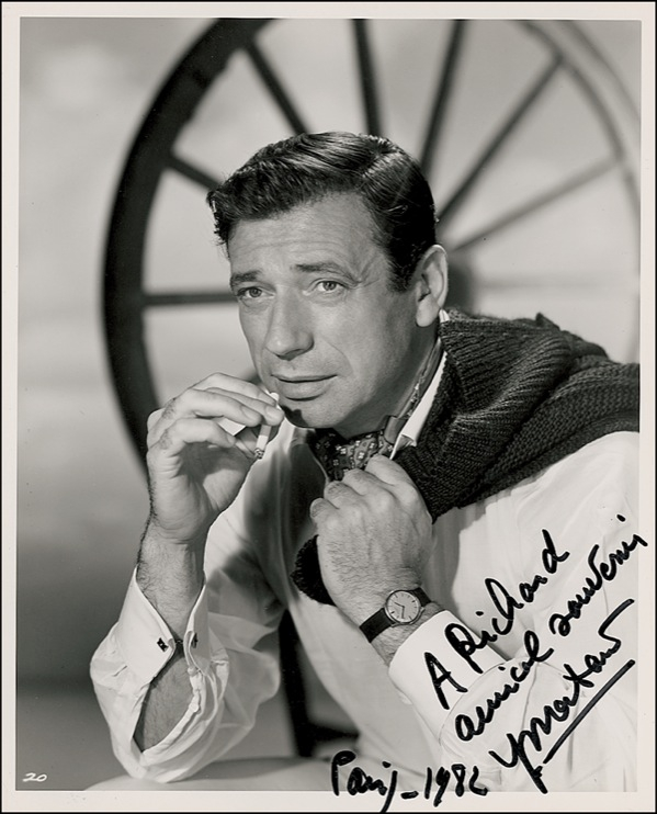 Lot 999 Yves Montand Signed Photograph