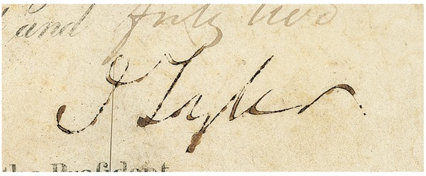 Lot 168 John Tyler Signed Document