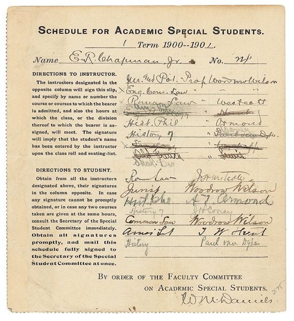 Lot 180 Woodrow Wilson Signed Document